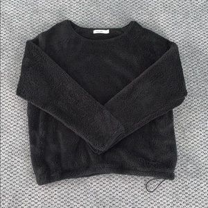 Mod Ref Black Furry Long Sleeve Top